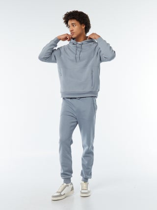 Joggingbroek met 2 zakken met ritsje - van sweatstof met zachte, geruwde binnenzijde