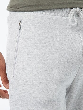 Joggingbroek met 2 zakken met ritsje - van sweatstof met zachte, geruwde binnenzijde