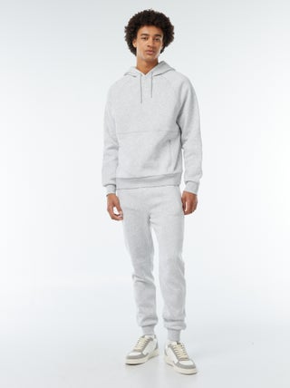 Joggingbroek met 2 zakken met ritsje - van sweatstof met zachte, geruwde binnenzijde