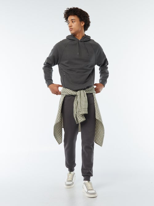 Joggingbroek met 2 zakken met ritsje - van sweatstof met zachte, geruwde binnenzijde - Kiabi