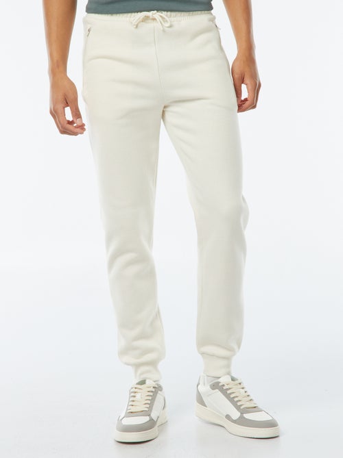Joggingbroek met 2 zakken met ritsje - van sweatstof met zachte, geruwde binnenzijde - Kiabi