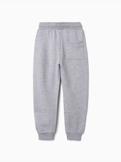 Joggingbroek met geborstelde stof, trekkoord en zakken - Kiabi