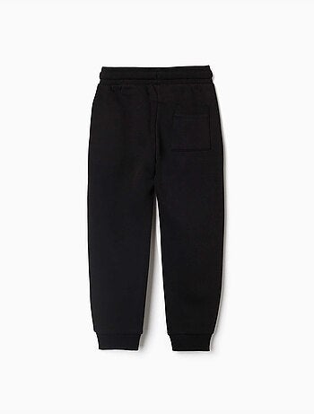 Joggingbroek met geborstelde stof, trekkoord en zakken
