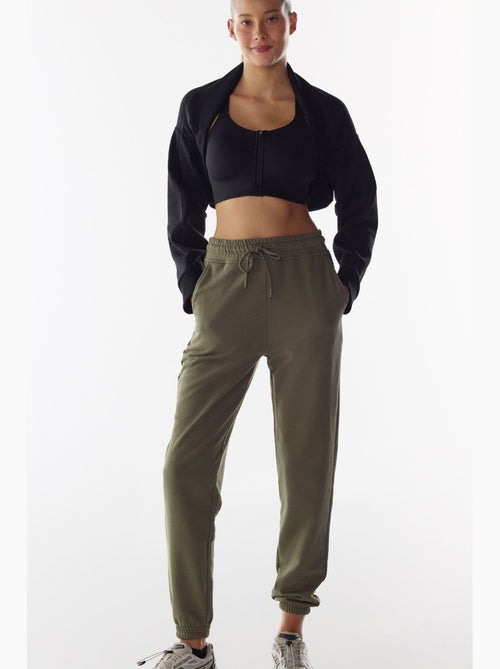 Joggingbroek met hoge taille en elastische boorden penti - Kiabi Joggingbroek met hoge taille en elastische boorden penti - Kiabi