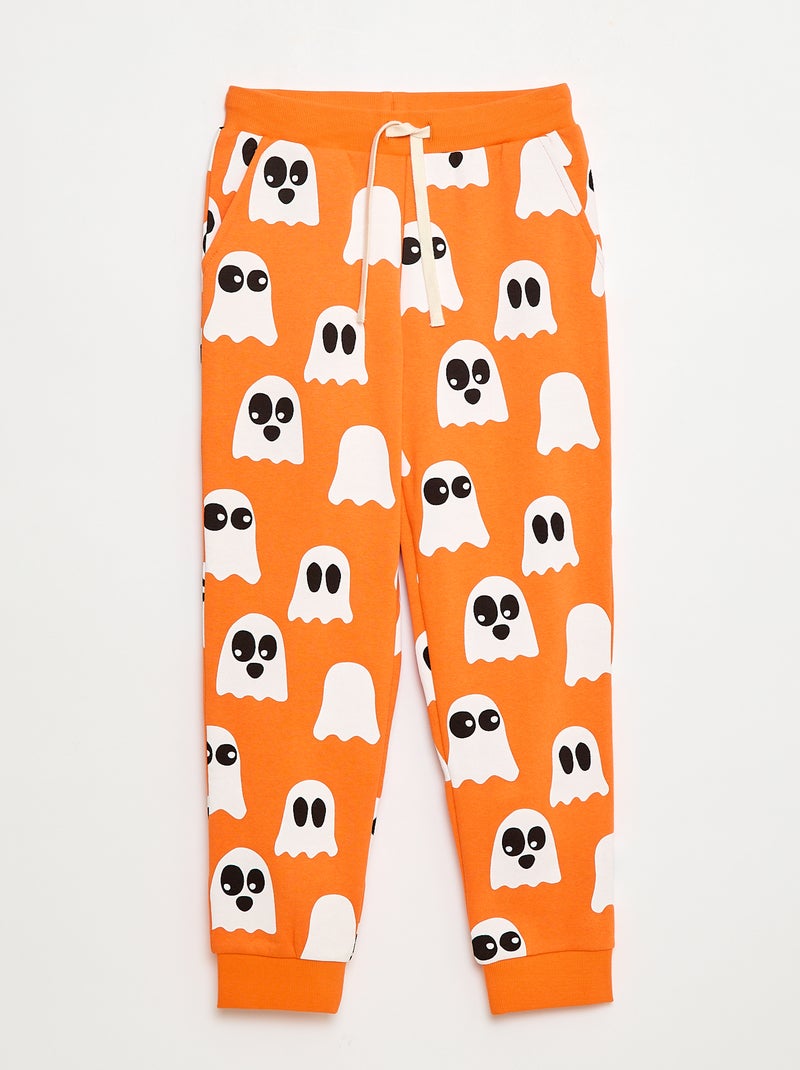 Joggingbroek met print 'Halloween' Oranje - Kiabi