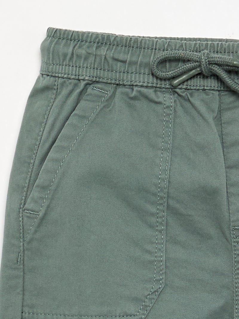 Joggingbroek met trekkoordjes Groen - Kiabi