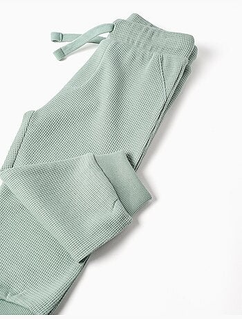 Joggingbroek met wafelstructuur en trekkoord