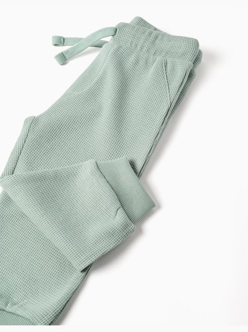 Joggingbroek met wafelstructuur en trekkoord - Kiabi