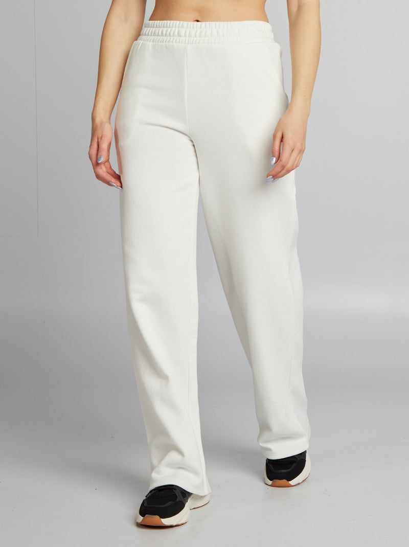 YOURS - Joggingbroek met wijde pijpen en '1953' print in chocoladebruin