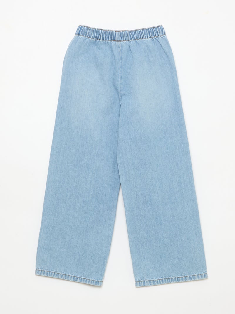 Joggingbroek met wijde pijpen Blauw - Kiabi