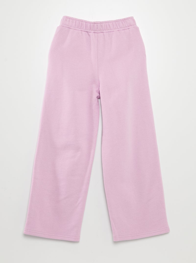 Joggingbroek met wijde pijpen paars - Kiabi