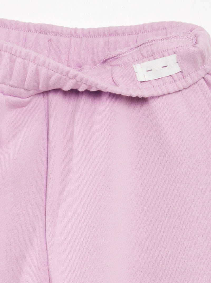 Joggingbroek met wijde pijpen paars - Kiabi