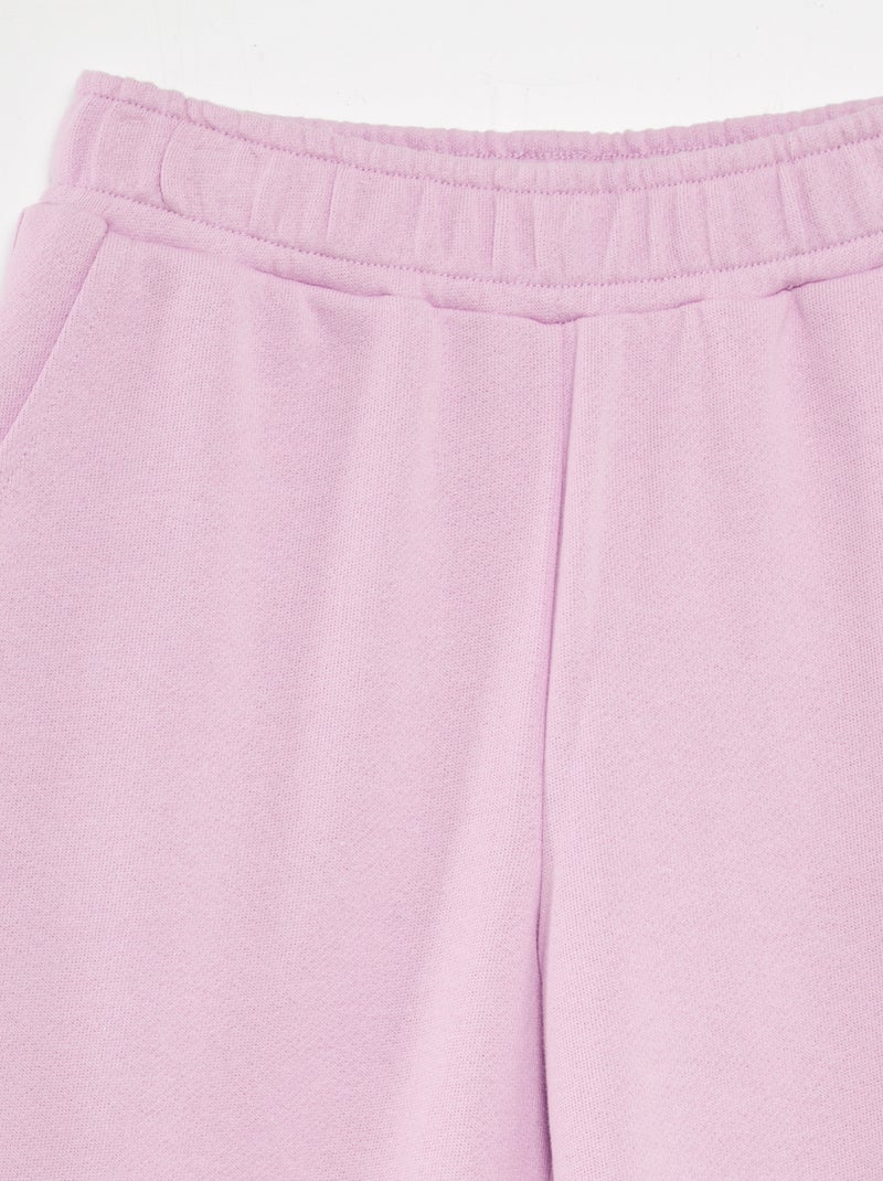 Joggingbroek met wijde pijpen paars - Kiabi
