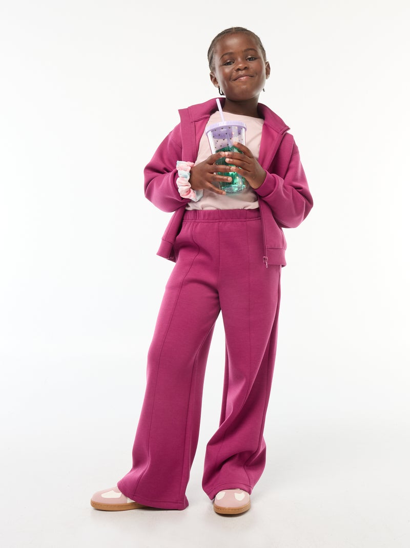 Joggingbroek met wijde pijpen Rose - Kiabi