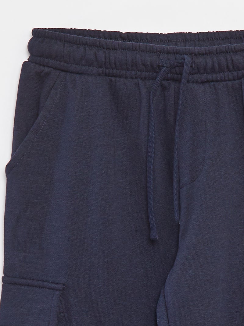 Joggingbroek met zachte, opgeruwde binnenzijde Blauw - Kiabi