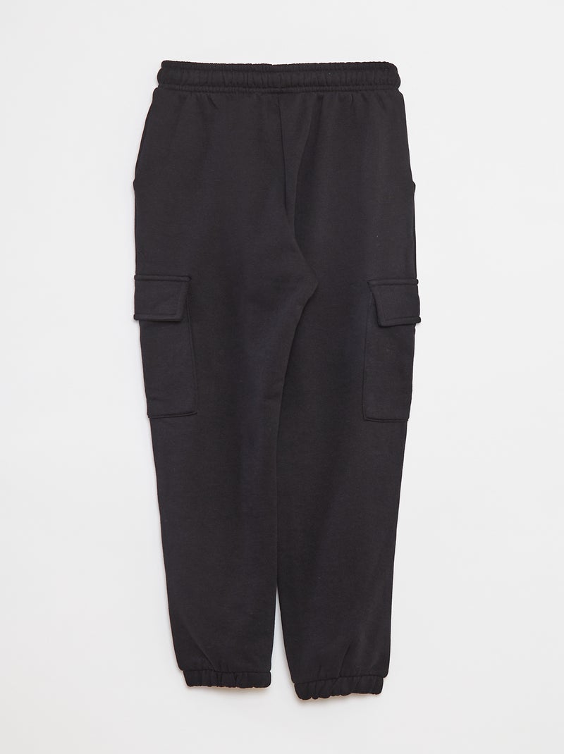 Joggingbroek met zachte, opgeruwde binnenzijde zwart - Kiabi
