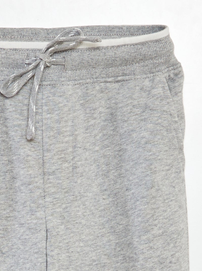 Joggingbroek van effen, dunne sweatstof GRIJS - Kiabi