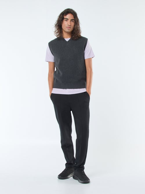 Joggingbroek van effen piquétricot - Kiabi
