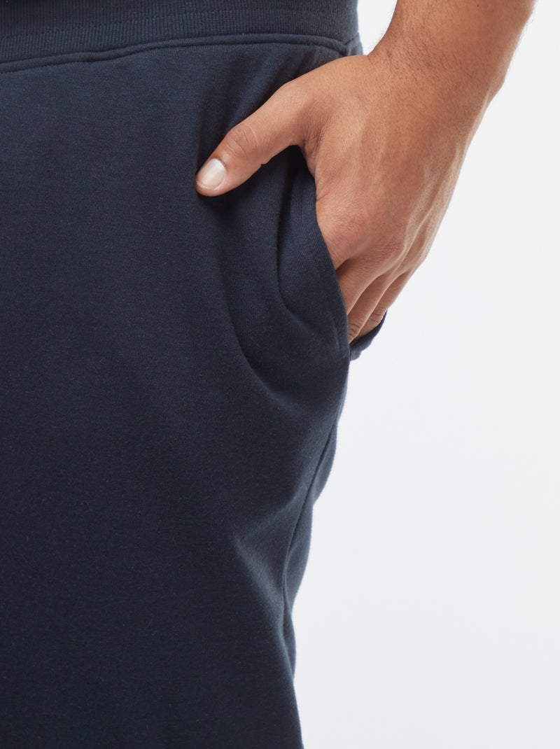Joggingbroek van effen sweatstof Blauw - Kiabi