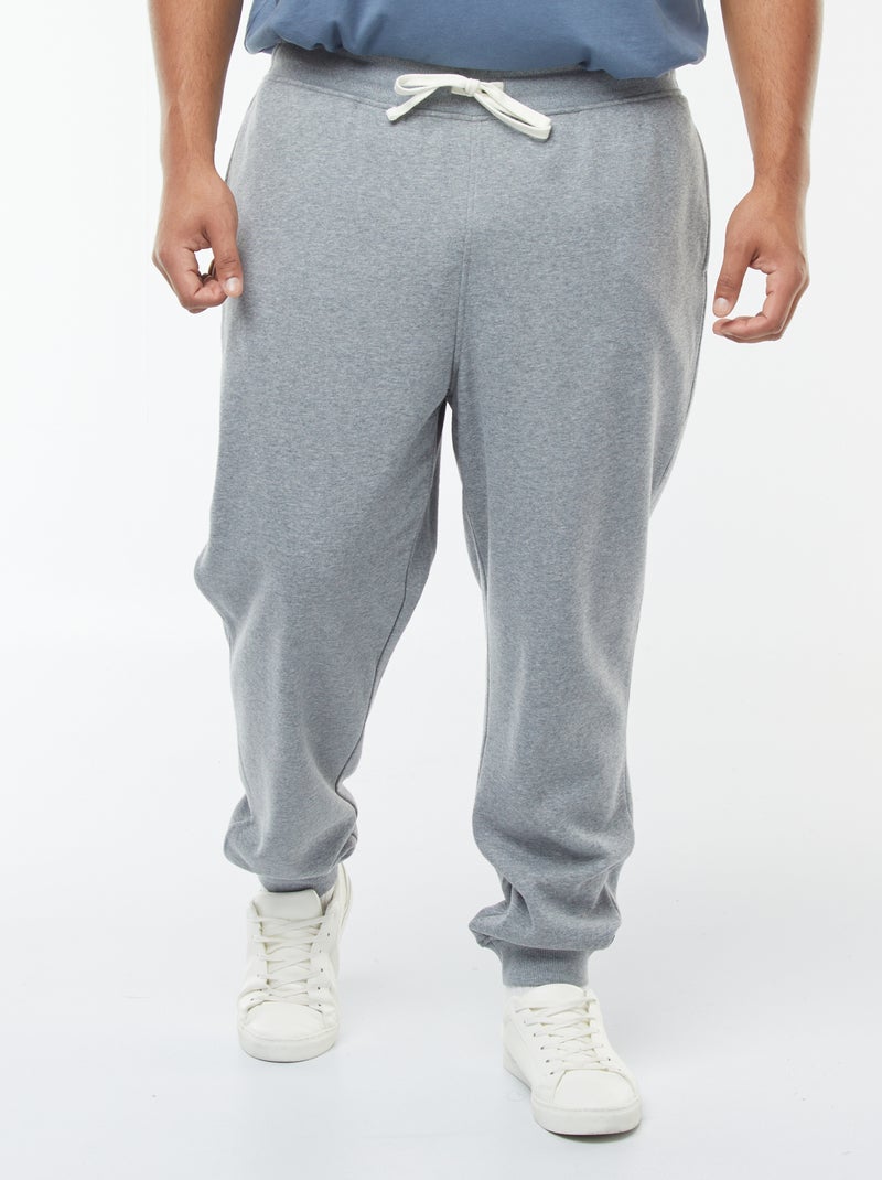 Joggingbroek van effen sweatstof Grijs - Kiabi