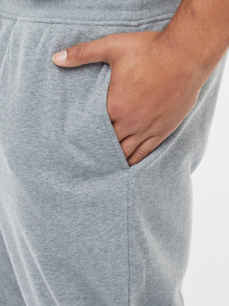 Joggingbroek van effen sweatstof Grijs - Kiabi