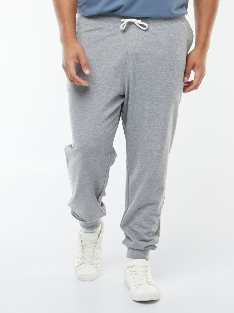 Joggingbroek van effen sweatstof Grijs - Kiabi