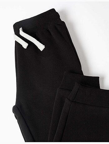 Joggingbroek van fleece met slanke pasvorm en trekkoord