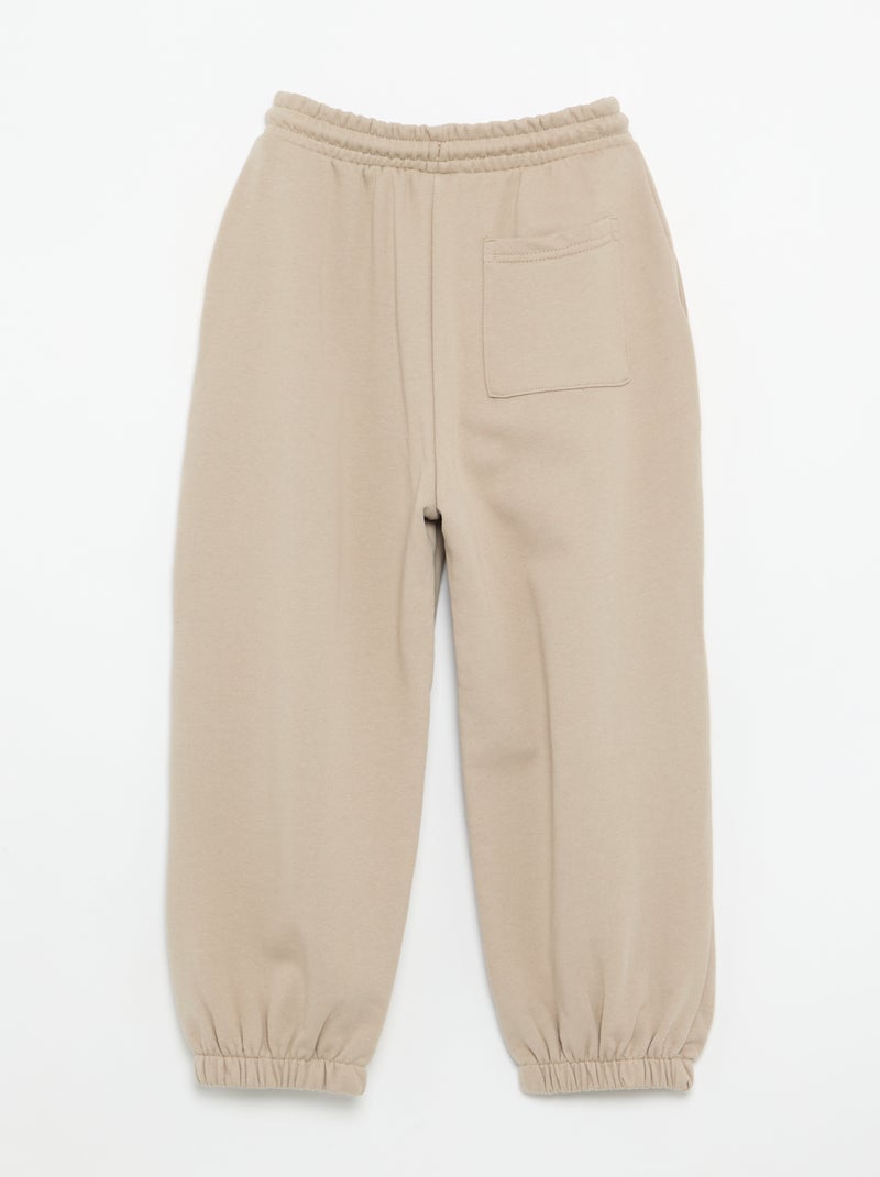 Joggingbroek van French Terry Biege - Kiabi