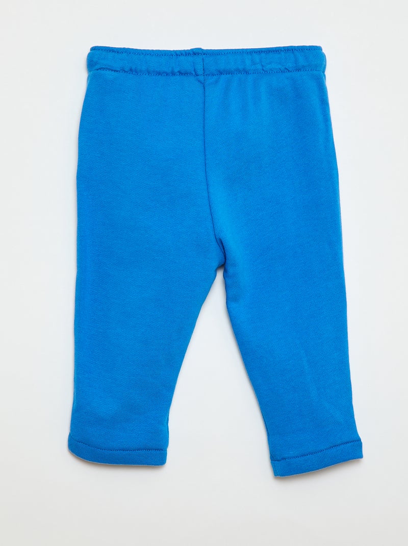 Joggingbroek van french terry blauw - Kiabi