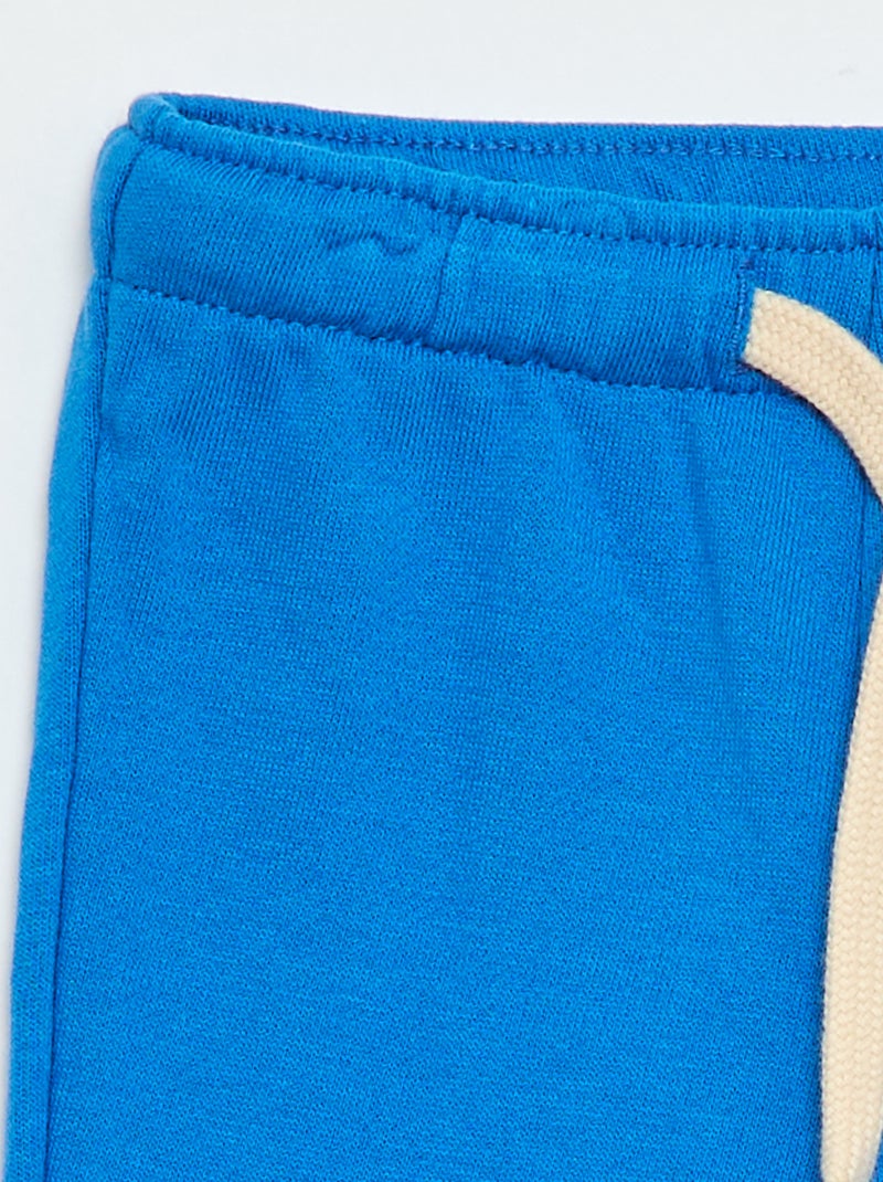 Joggingbroek van french terry blauw - Kiabi