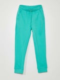 Joggingbroek van french terry met stiksels GROEN - Kiabi