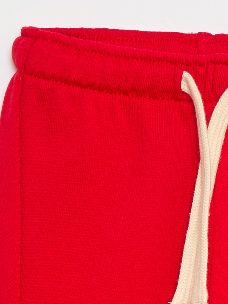 Joggingbroek van french terry rood - Kiabi