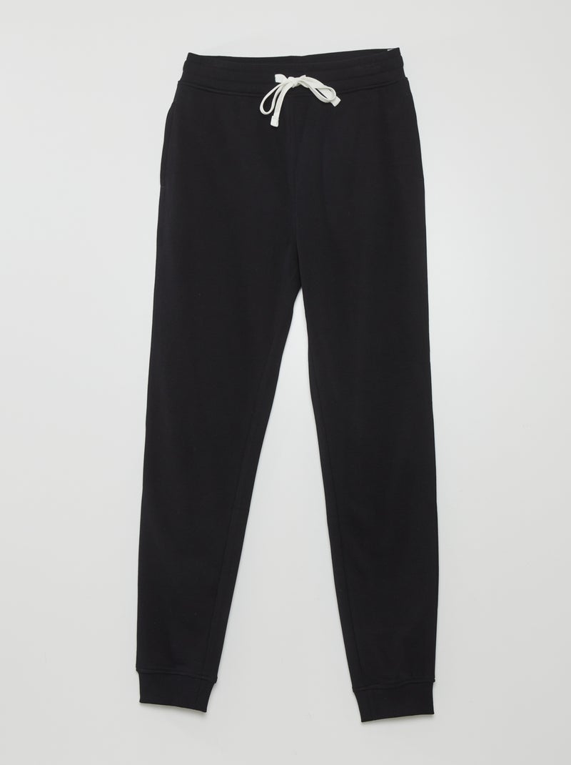 Joggingbroek van french terry zwart - Kiabi