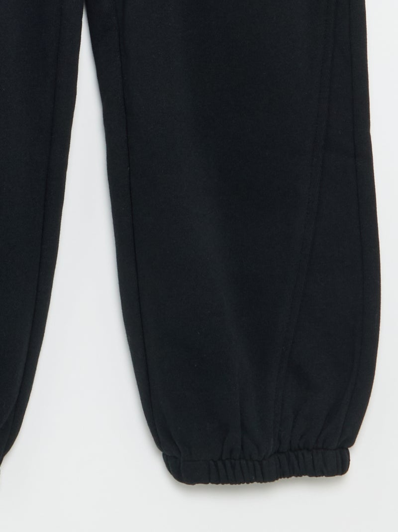 Joggingbroek van French Terry Zwart - Kiabi