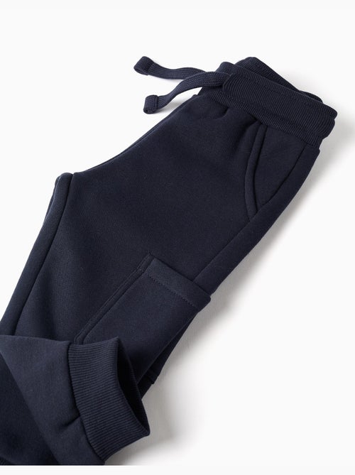 Joggingbroek van geborstelde fleece met cargozakken - Kiabi