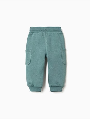 Joggingbroek van geruwde fleece met cargozakken