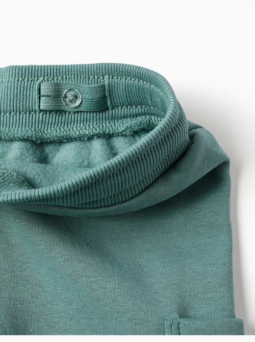 Joggingbroek van geruwde fleece met cargozakken - Kiabi