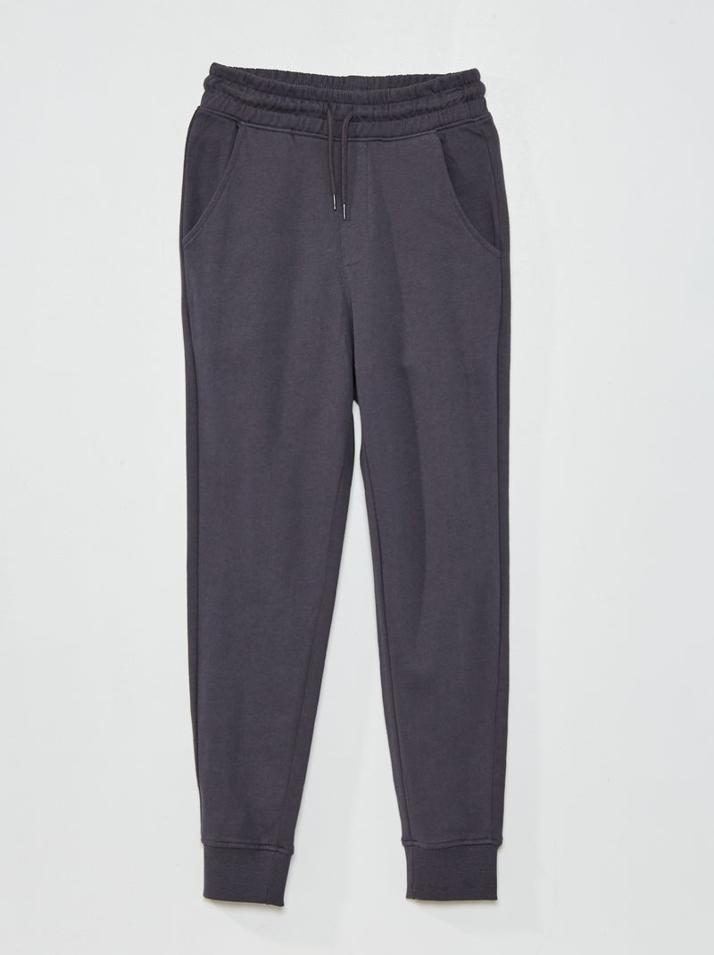 Joggingbroek van joggingstof donkergrijs - Kiabi