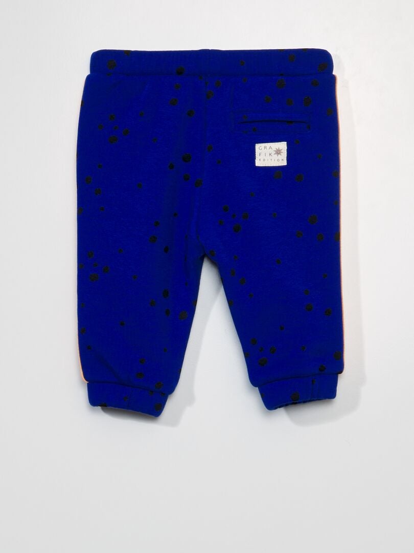 Joggingbroek Van Joggingstof Met Print BLAUW Kiabi 10 00 joggingbroek-van-joggingstof-met-print-blauw-kiabi-10-00