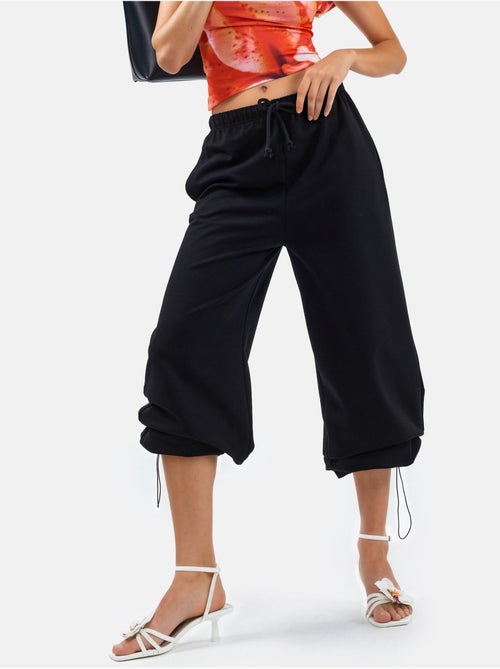 Joggingbroek van katoenmix met rechte pijpen voor dames busem - Kiabi