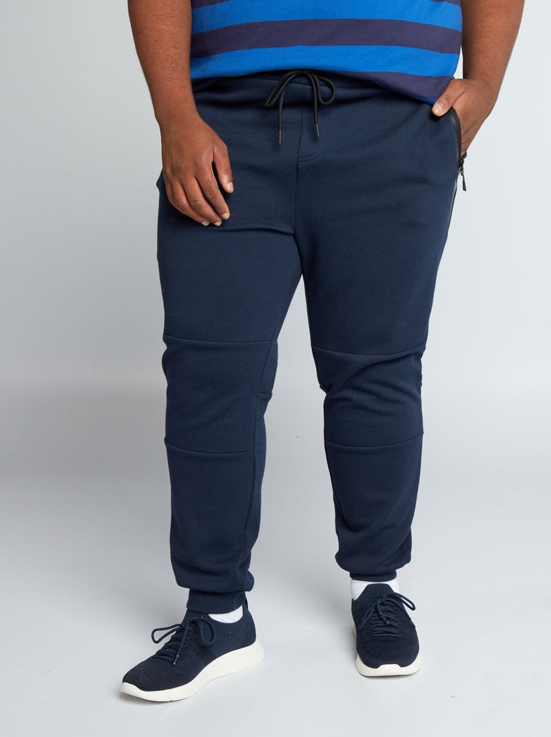 Joggingbroek van katoenpiqué BLAUW - Kiabi