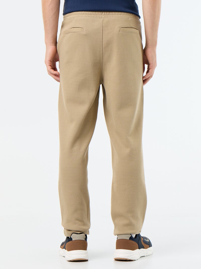 Joggingbroek van piquéstof Biege - Kiabi