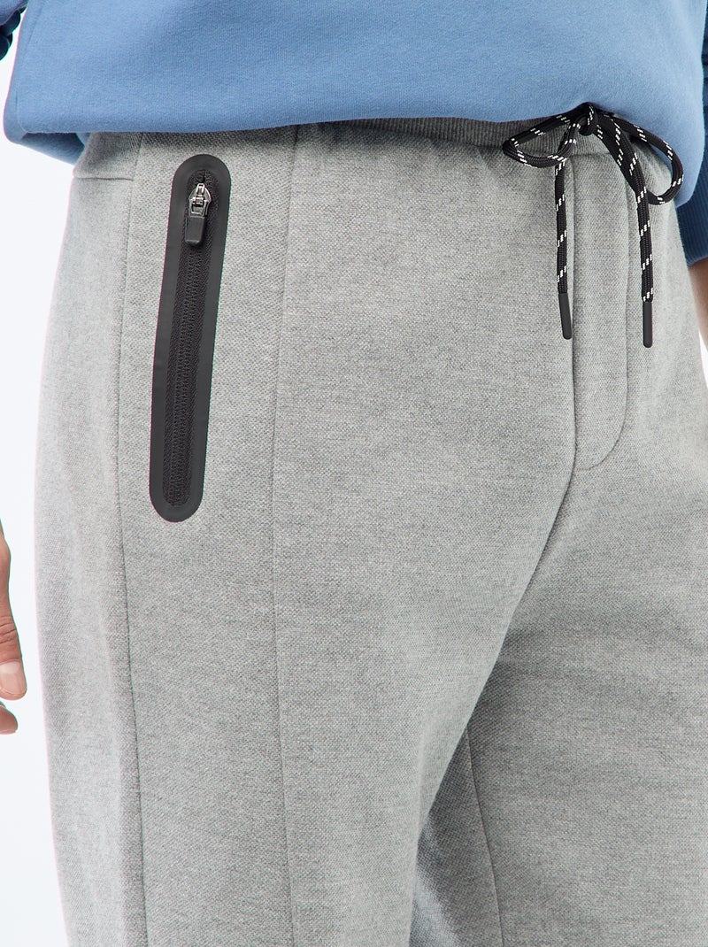 Joggingbroek van piquétricot Grijs - Kiabi