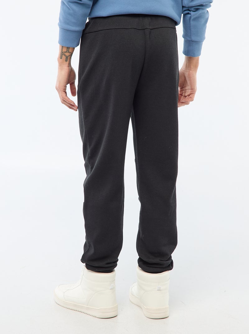 Joggingbroek van piquétricot zwart - Kiabi