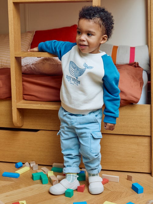Joggingbroek van spijkerstof met zakken - Kiabi