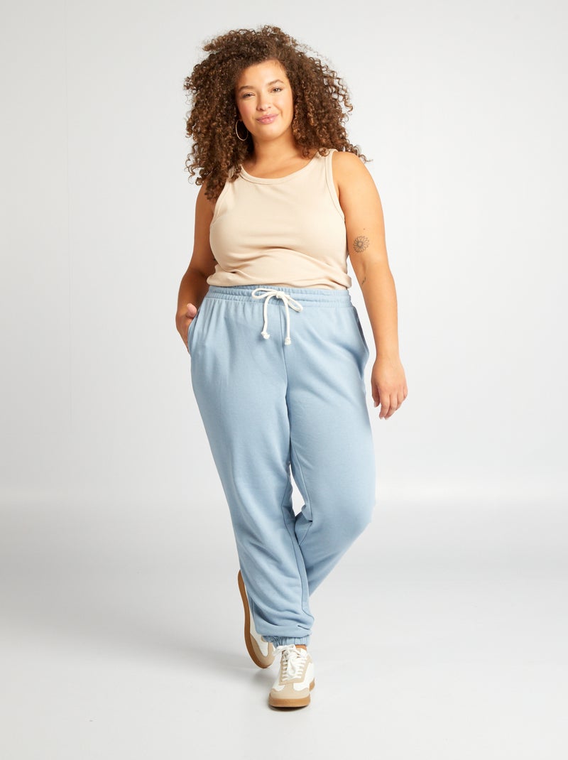 Joggingbroek van sweatstof BLAUW - Kiabi