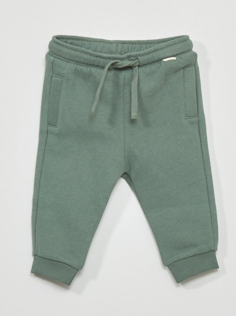 Joggingbroek van sweatstof grijs groen - Kiabi