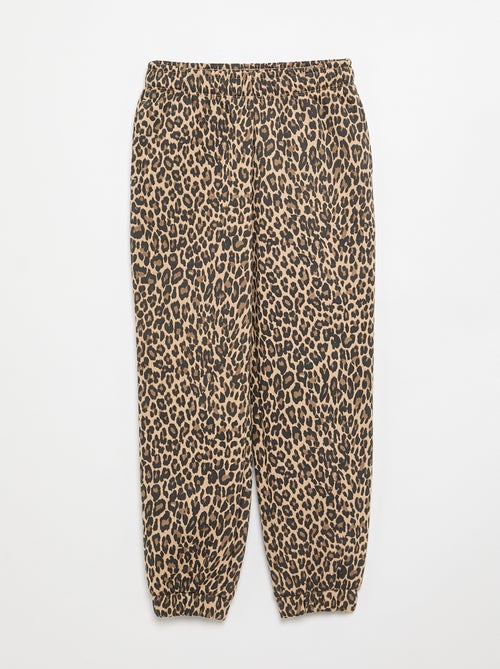 Joggingbroek van sweatstof met zachte, geruwde binnenzijde - Kiabi