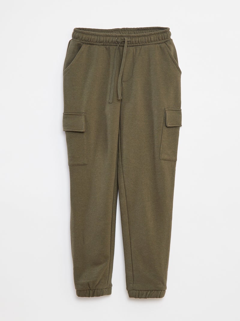 Joggingbroek van sweatstof met zakjes Kaki - Kiabi