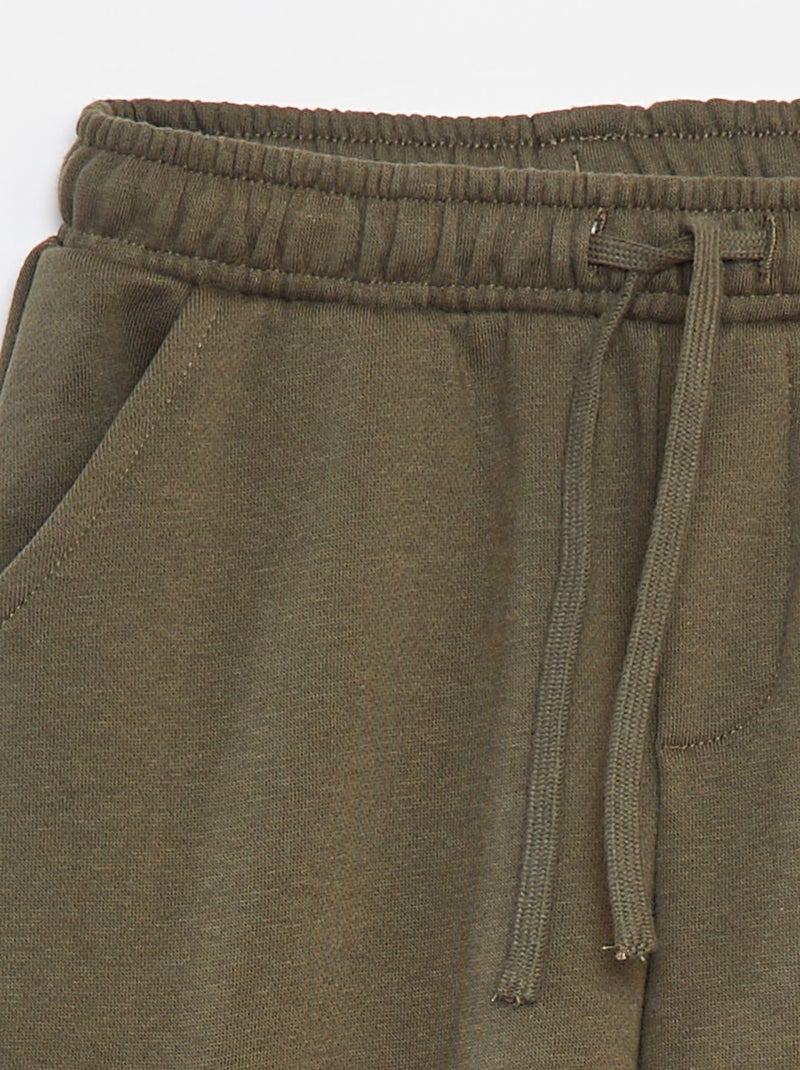 Joggingbroek van sweatstof met zakjes Kaki - Kiabi